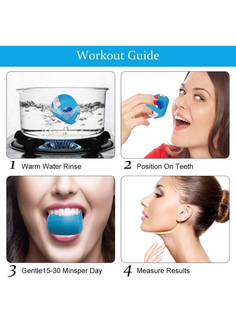 Generic 2-Piece Jaw, Face, and Neck Exerciser, Define Your Jawline, Slim and Tone Your Face, Look Younger and Healthier, Helps Reduce Stress and Cravings, Facial Exercise  - Image 2