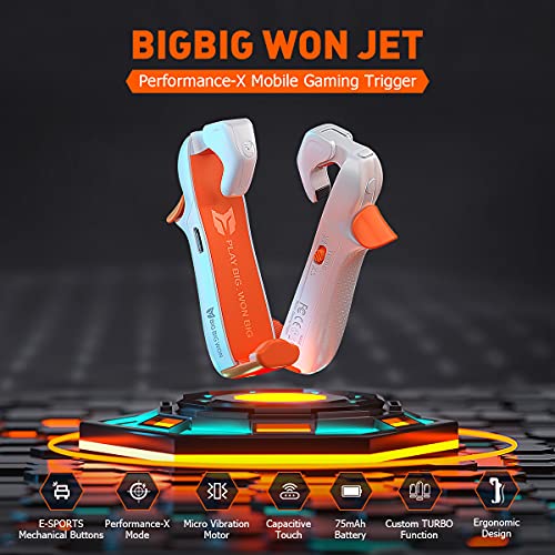 BIGBIG WON Mobile Gaming Triggers, Mobile Game Controllers Plug and Play for iOS and Android Phone 4.7-6.5 inches Game Trigger for PUBG/Fortnite/COD White (M1-1 Piece) - Image 2