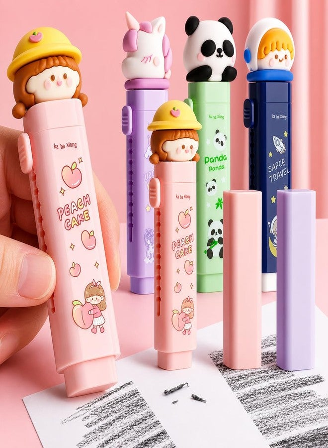 Invite Enterprise Invite New Cartoon Theme Pencil Box with Push Pull Eraser Set for Kids | Suitcase Style Password Lock Stationery Organizer | School Supplies Gift Combo for Boys & Girls (Lucky Purple + Eraser) - Image 4