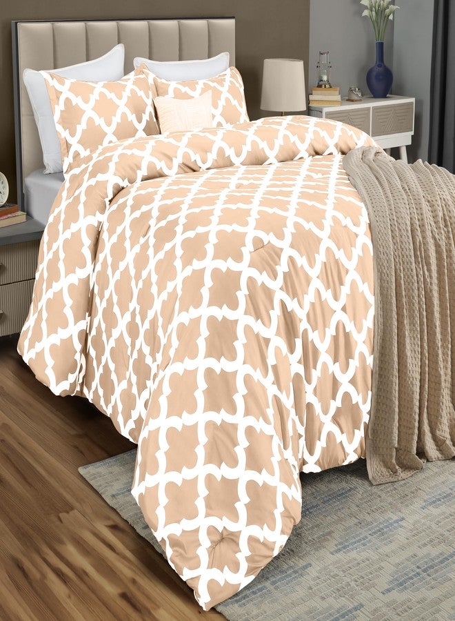 Utopia Bedding King Comforter Set Beige, Printed Comforters King Size, 3 Piece Lightweight All Season Down Alternative Bedding Set with 1 Comforter (90 x 102 in) and 2 Pillow Shams (20 x 36 in) - Image 1