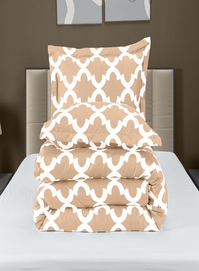 Utopia Bedding King Comforter Set Beige, Printed Comforters King Size, 3 Piece Lightweight All Season Down Alternative Bedding Set with 1 Comforter (90 x 102 in) and 2 Pillow Shams (20 x 36 in) - Image 4