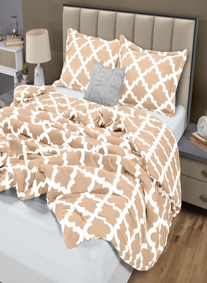 Utopia Bedding King Comforter Set Beige, Printed Comforters King Size, 3 Piece Lightweight All Season Down Alternative Bedding Set with 1 Comforter (90 x 102 in) and 2 Pillow Shams (20 x 36 in) - Image 5