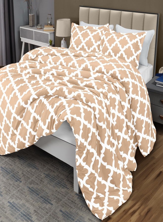 Utopia Bedding King Comforter Set Beige, Printed Comforters King Size, 3 Piece Lightweight All Season Down Alternative Bedding Set with 1 Comforter (90 x 102 in) and 2 Pillow Shams (20 x 36 in) - Image 2