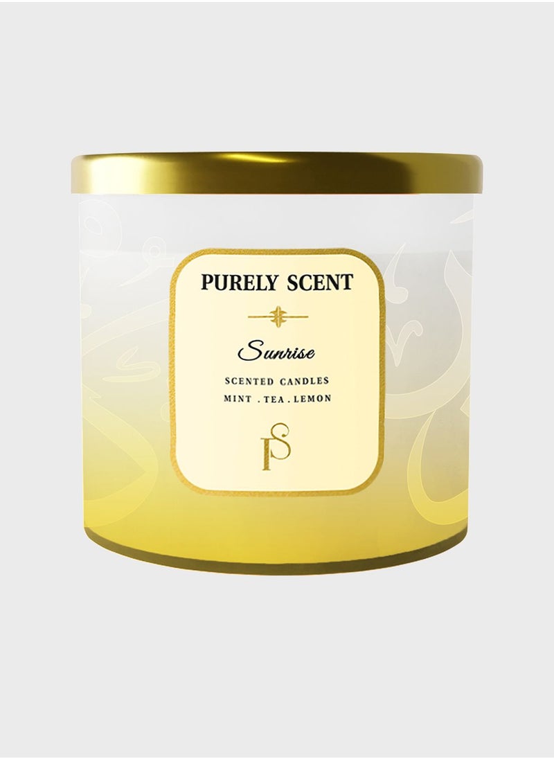 PURELY SCENT Sunrise 100% Soy Wax Candle 410 Grams  - Image 1