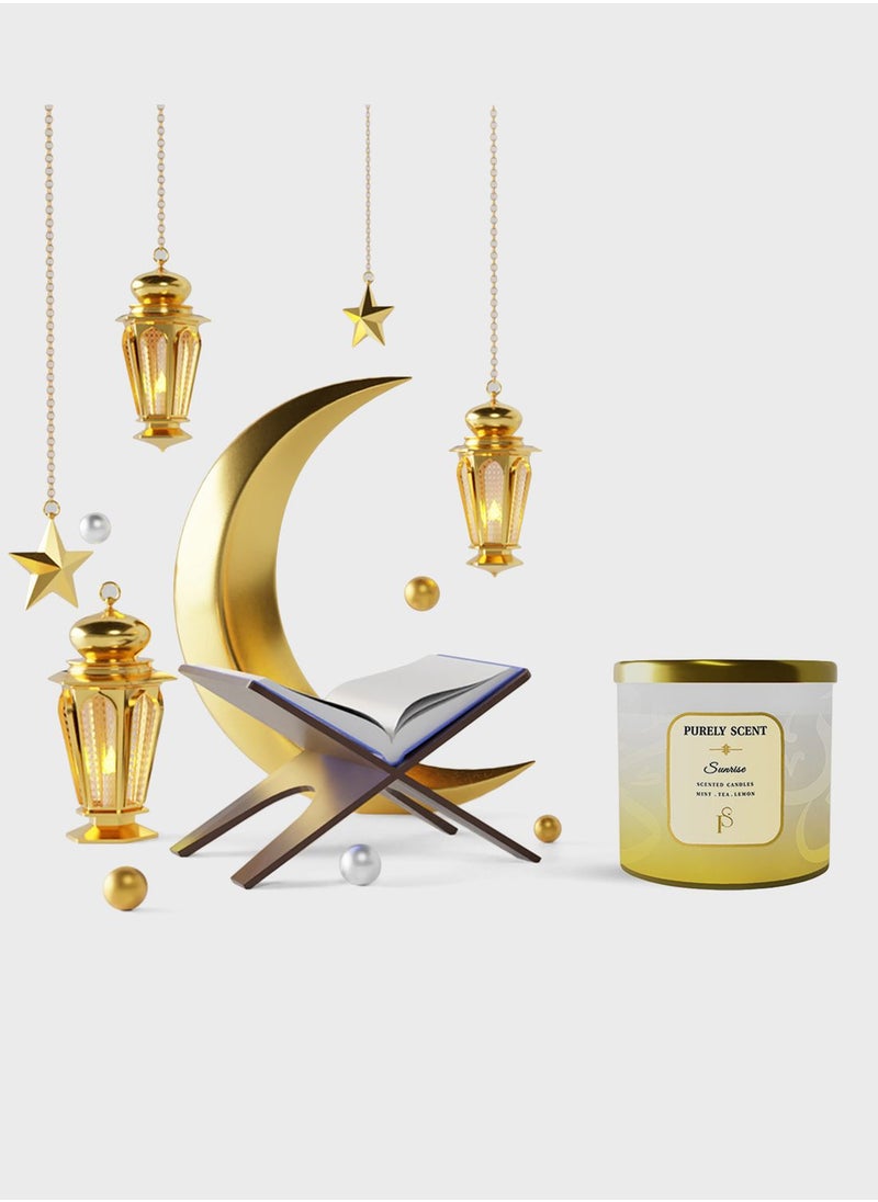 PURELY SCENT Sunrise 100% Soy Wax Candle 410 Grams  - Image 2