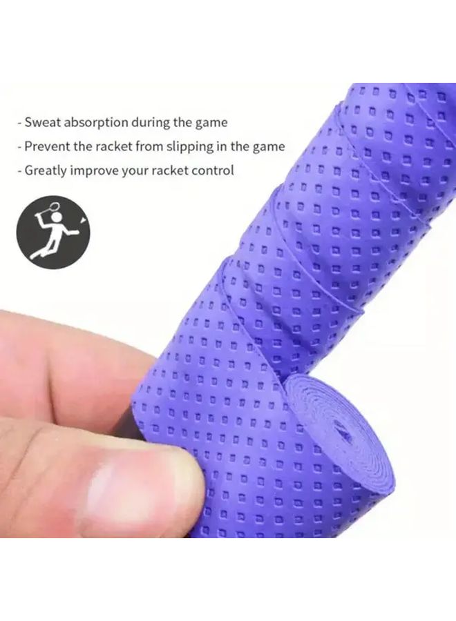 Blue Non Slip Sweat Absorbing Tennis Racket Grip Tape Universal Replacement 43 3in - Image 1