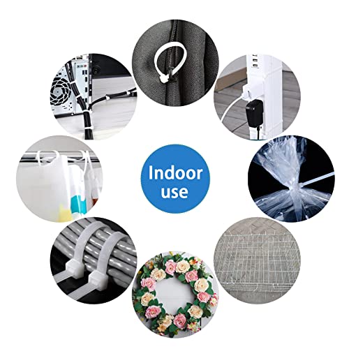 ECRABONE Zip Ties Heavy Duty 12 Inch White Cable Ties, 120 Pounds Tensile Strength, Large Strong Tie Wraps for Indoor and Outdoor Use, UV Resistant, 100 Pack - Image 5