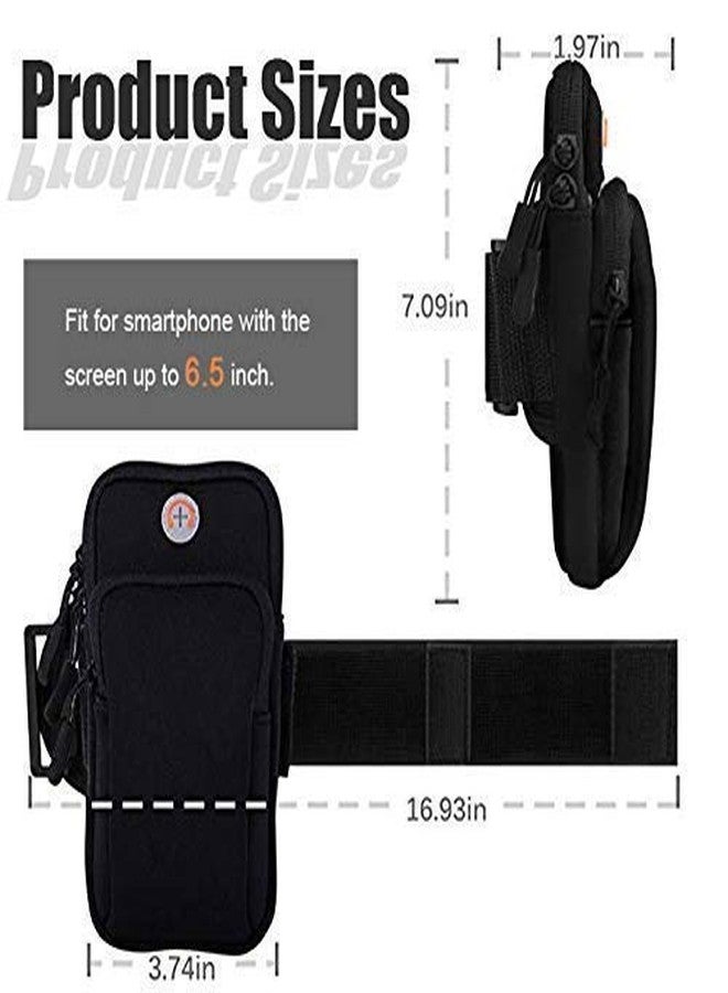SEVAM Waterproof Sport Armband Unisex Running Jogging Gym Arm Band Case Waterproof Arm Band Phone Holder for Fitness Exercise with Adjustable Elastic Band (Black) - Image 5