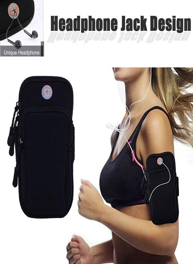 SEVAM Waterproof Sport Armband Unisex Running Jogging Gym Arm Band Case Waterproof Arm Band Phone Holder for Fitness Exercise with Adjustable Elastic Band (Black) - Image 4