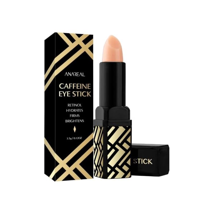 ANAREAL Caffeine Under Eye Balm Stick (1 Pack) – Hydrating Eye Care for Dark Circles & Puffiness, Cooling Eye Balm Stick for Eyes, Face & Under Eye Bags