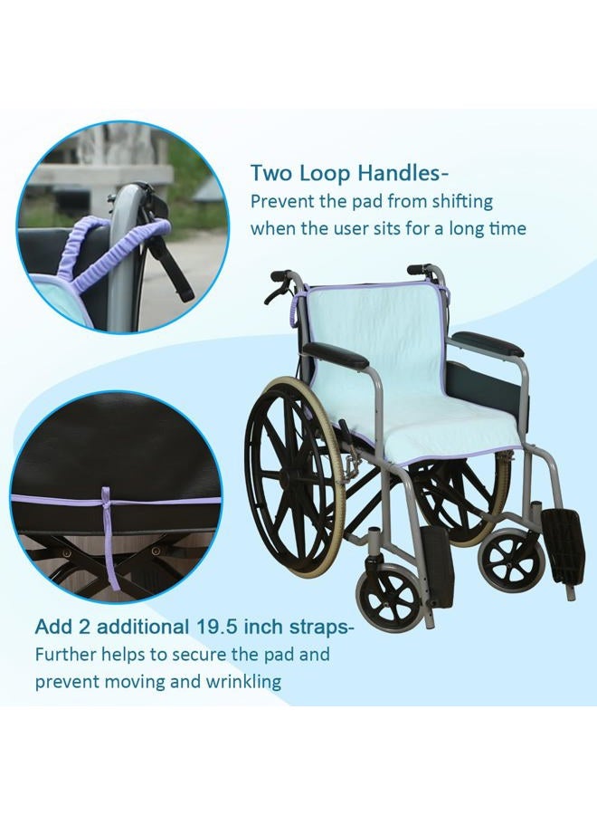Ehucon Wheelchair Highly Absorbent Incontinence Pad for Elderly Waterproof Pads, 4-Layer Soft Washable and Reusable Seat Pad with Two Loop Handles, 17.7"X29.5" (Pack of 1 Count) - Image 4