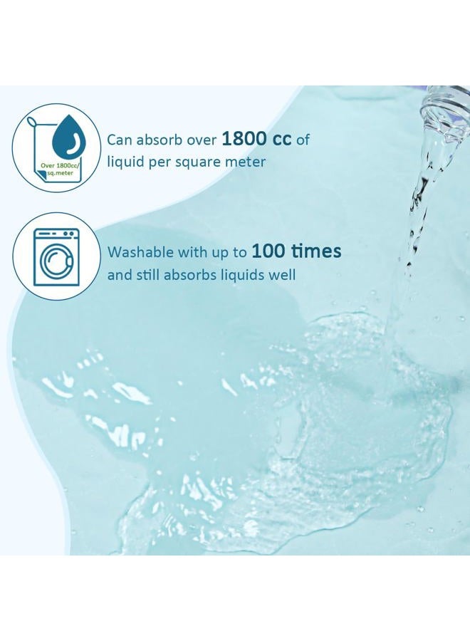 Ehucon Wheelchair Highly Absorbent Incontinence Pad for Elderly Waterproof Pads, 4-Layer Soft Washable and Reusable Seat Pad with Two Loop Handles, 17.7"X29.5" (Pack of 1 Count) - Image 3