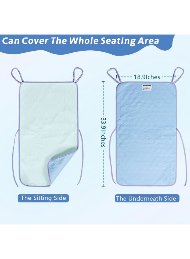 Ehucon Wheelchair Highly Absorbent Incontinence Pad for Elderly Waterproof Pads, 4-Layer Soft Washable and Reusable Seat Pad with Two Loop Handles, 17.7"X29.5" (Pack of 1 Count) - Image 5