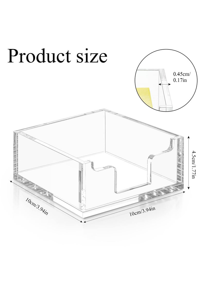 Acrylic Sticky Note Holder, Clear Acrylic Sticky Note Holder Sticky Notes Dispenser for Office Home Office Accessories for Office Desk (2 Pcs) - Image 2