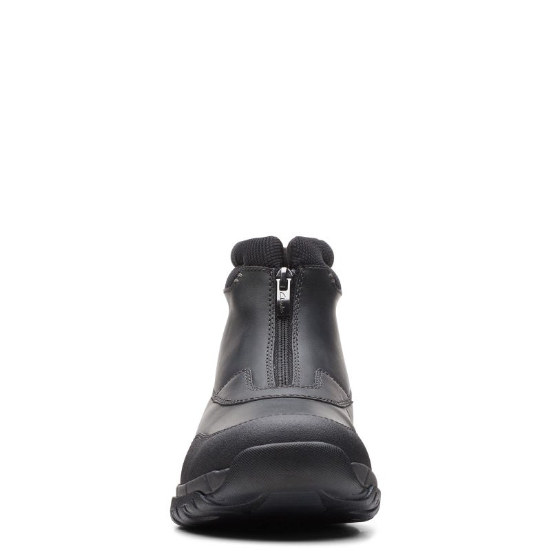 Clarks Men's Grove Zip II Ankle Boot, Black Leather, 7 Medium US - Image 3