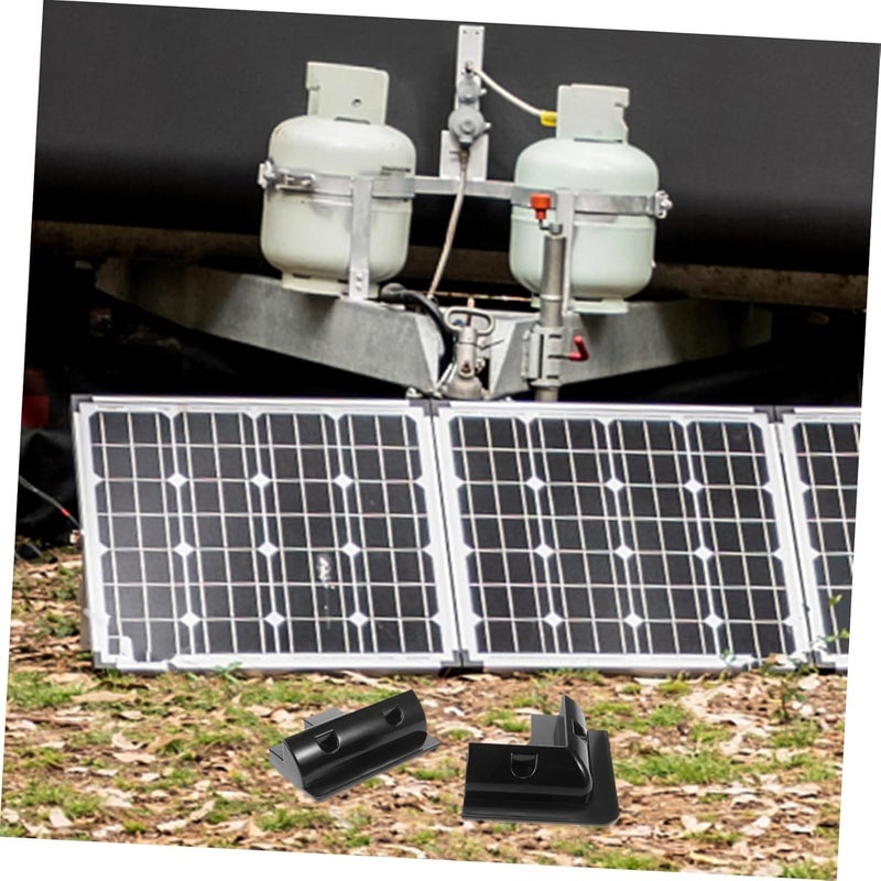 All usage compatible Gatuida 1set Solar Panel Mounting Bracket Kit Solar Roof Mount for Rvs Boats and Outdoor Use Versatile Installation Material Anti topple design - Image 1