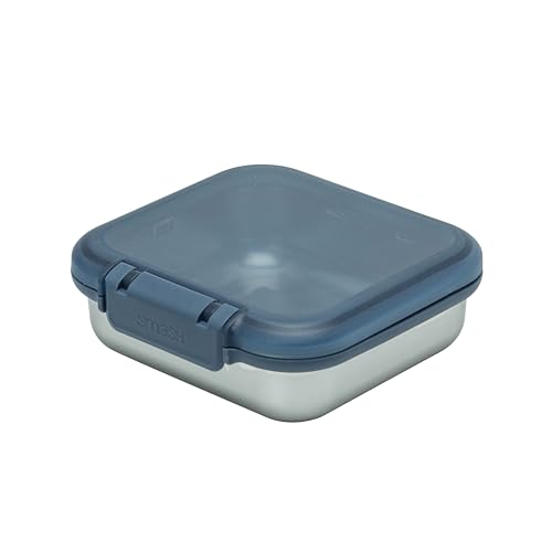 Smash 30 oz / 900ml Microwave Safe Stainless Steel Meal/Sandwich/Lunch Box with Black Hinged Lid – Leak-Proof Clip Closure, Silicone Seal, BPA-Free - Image 3