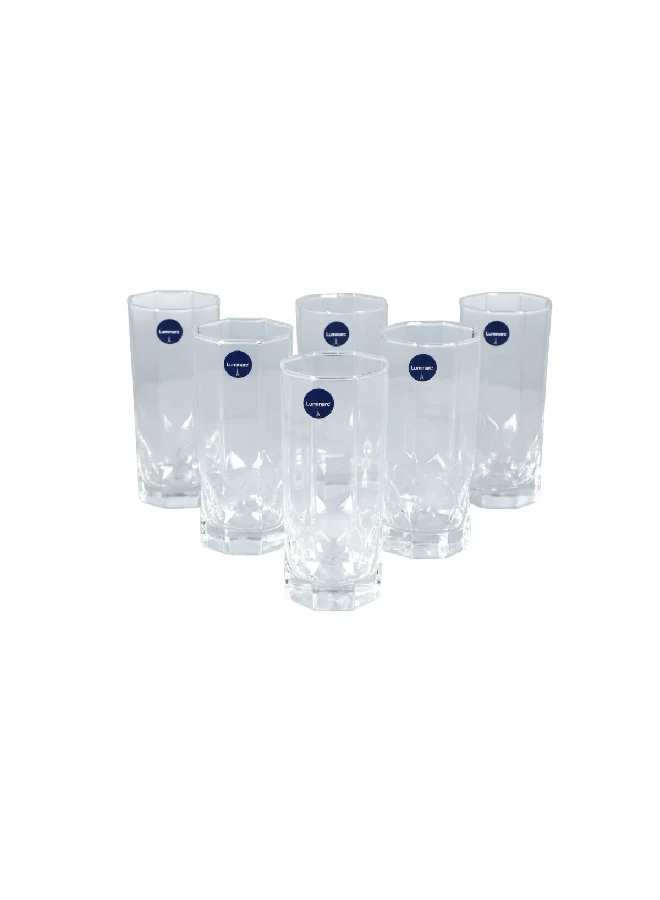 Luminarc 6-Piece Octime Diamond Glass Tumbler Clear 310 ml L7353