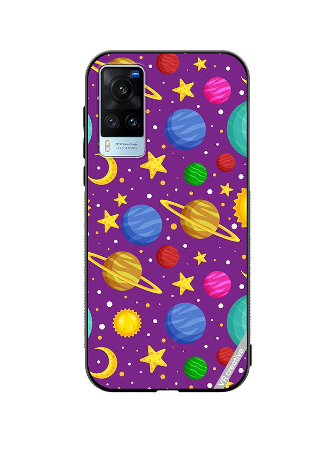 VR CREATIVE Protective Case Cover For Vivo X60 Celestial Bodies Seamless Pattern Design Multicolour - Image 1