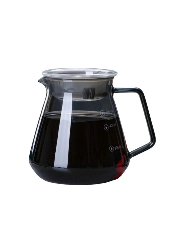 RANK V60 Coffee Server Maker Heat Resistant Glass Pot Pour Over Server Kettle Coffee Teapot Hand Drip Pour Over 600ml 