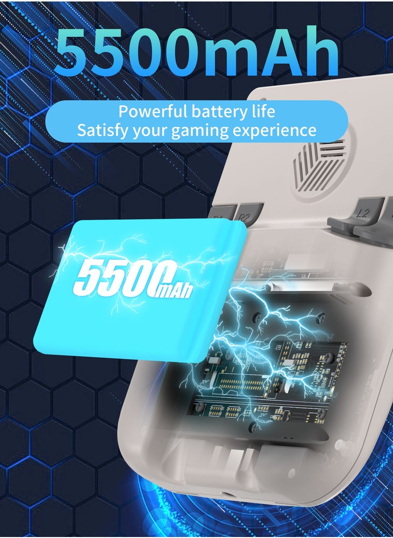Anbernic RG405V Game Console 4-inch IPS Touch Screen 640*480 Android 12 Unisoc Tiger T618 5500mAh 5G WiFi BT Heat Dissipation 26 Emulators Gift Package【Grey-128G with 20,000 Games Pre-installed】