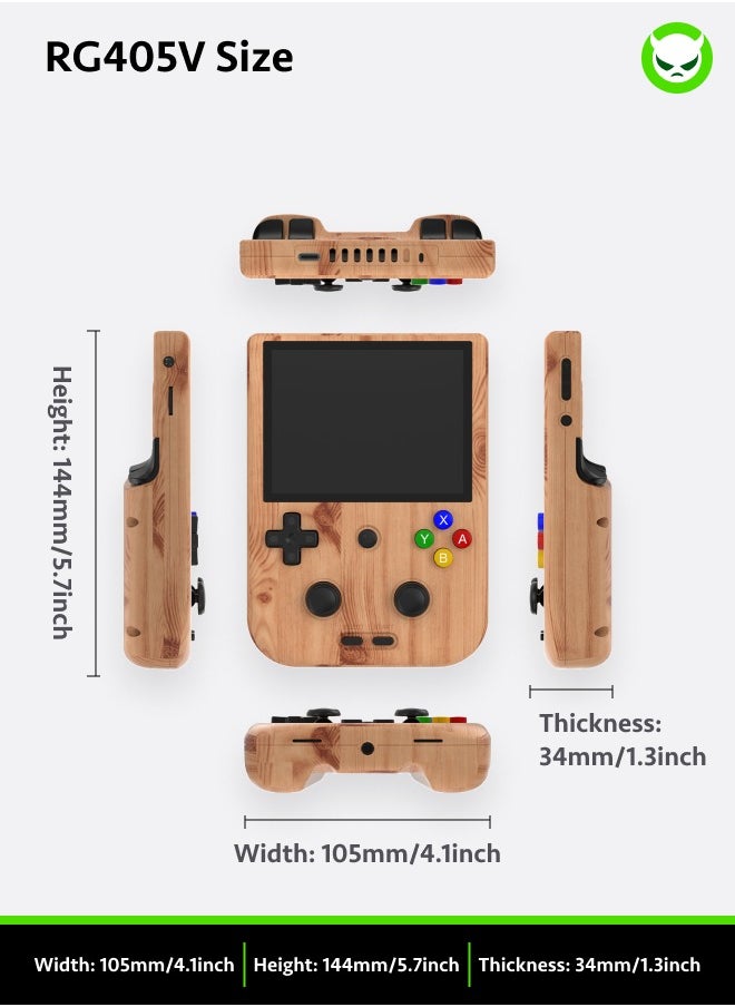 ANBERNIC  Anbernic RG405V Game Console 4-inch IPS Touch Screen 640*480 Android 12 Unisoc Tiger T618 5500mAh 5G WiFi BT Heat Dissipation 26 Emulators Gift Package【Grey-128G with 20,000 Games Pre-installed】  - Image 5