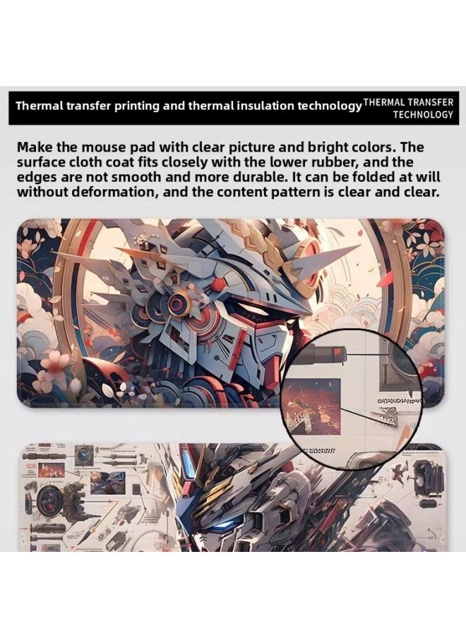 Generic - Mouse Pad Super Gundam Mecha Computer Keyboard Pad Animation Game Mouse Pad Special For Boys E-sports Table Pad-Pattern:Gundam [desktop Mouse Pad] - Image 1