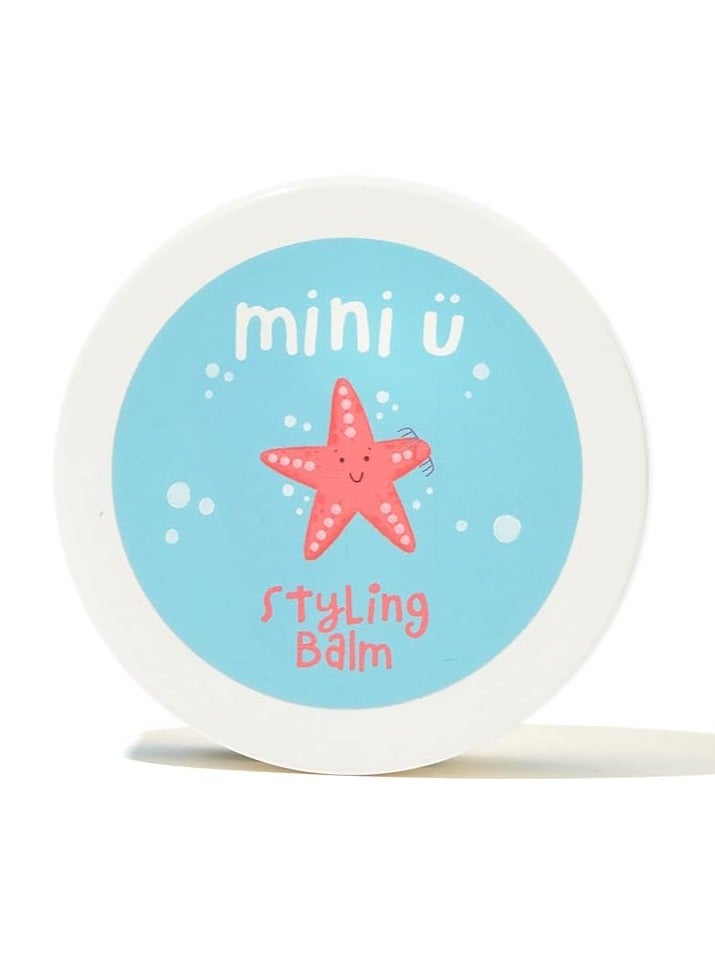 Mini U Kids Hair Styling Balm - White, Made in the UK, Vegan & Cruelty-Free - Gentle, Non-Toxic Formula for Easy Styling and Shine - Ideal for Children's Hair Care - Safe and Ethical Choice for Parents - Image 1
