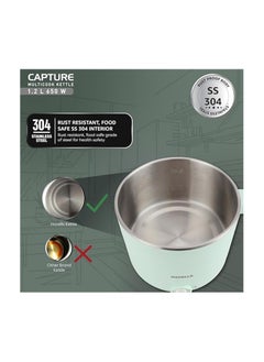 Havells Havells Capture 1.2 Ltr Multi Cook Kettle with Steamer Basket| 304 SS Rust Resistant Body | Wider Mouth| Keep Warm Function | Steam Sensor Auto Cut Off | Cool Touch Outer Body | 2 Yr Warranty  - Image 3
