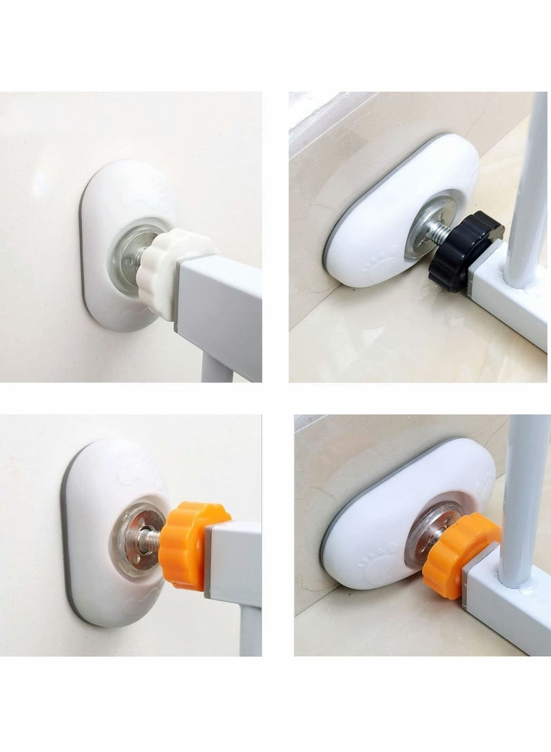 SYOSI Baby Safety Gate Wall Protector, Pressure Mount No Punch Guard Fence Anti-Slip Mat Protector, Protect Pets and Dogs Gate Wall Stair Door Frame (White) - Image 3
