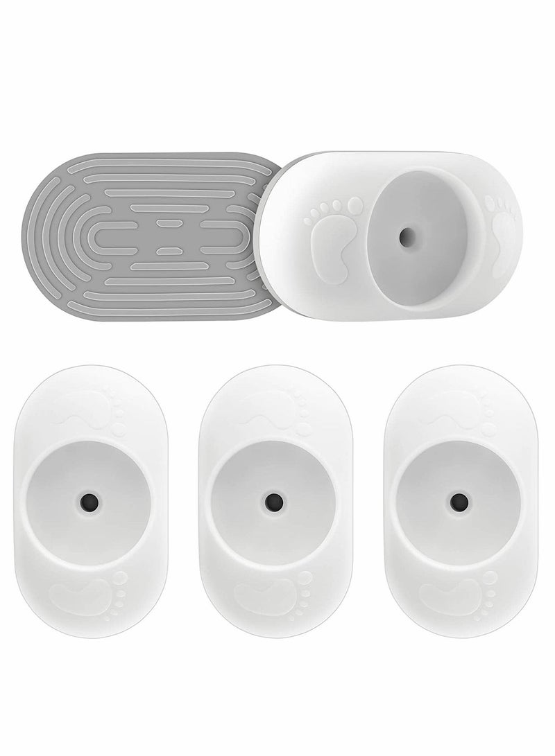 SYOSI Baby Safety Gate Wall Protector, Pressure Mount No Punch Guard Fence Anti-Slip Mat Protector, Protect Pets and Dogs Gate Wall Stair Door Frame (White) - Image 1