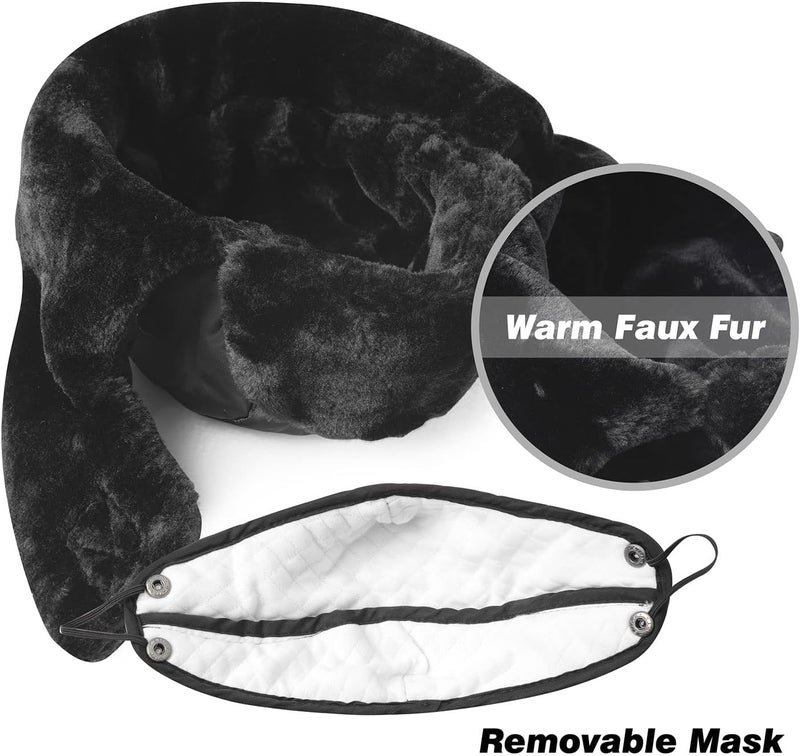 KOOLSOLY Trooper Trapper Hat,Winter Ski Hat with Winter Ear Flap and Ski Windproof Mask - Image 5