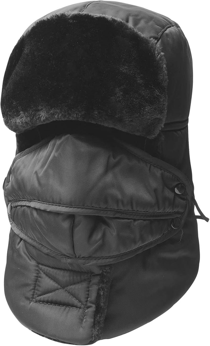 KOOLSOLY Trooper Trapper Hat,Winter Ski Hat with Winter Ear Flap and Ski Windproof Mask - Image 1