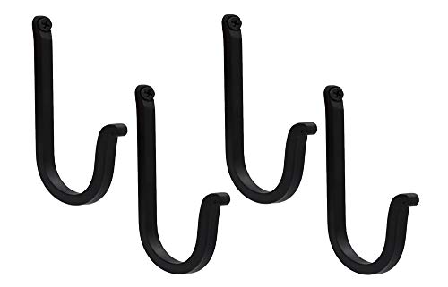 THDC Single Prong Wrought Iron Hooks Vintage Hand Forged Iron Curved Metal Fasteners Decorative Colonial Wall Dcor Heavy Duty Wall Hooks Hangers for Keys Coats Robe Bags Home Kitchen 4