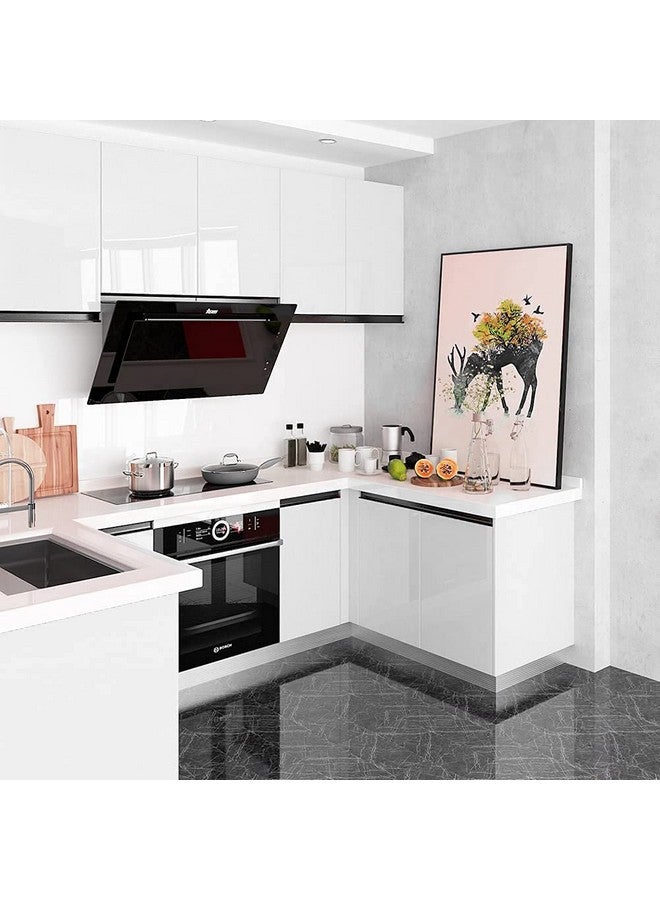 صن بيرد ملصق تجديد الأثاث ذاتي اللصق باللون الأبيض النقي من الفينيل شريط ورق جدران من الخشب الحبوب لملصقات الجدران (12 × 24 بوصة) - Image 4