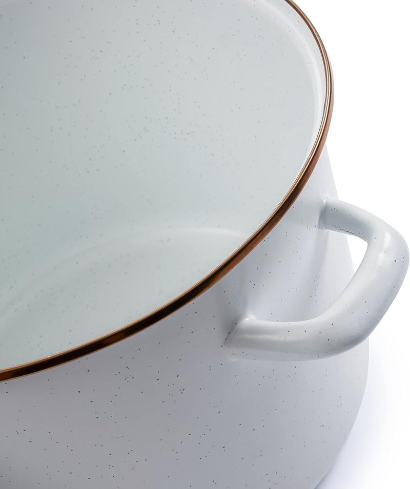BareBones Enamel Stock Pot in Eggshell - 7.5 Liters - Image 4