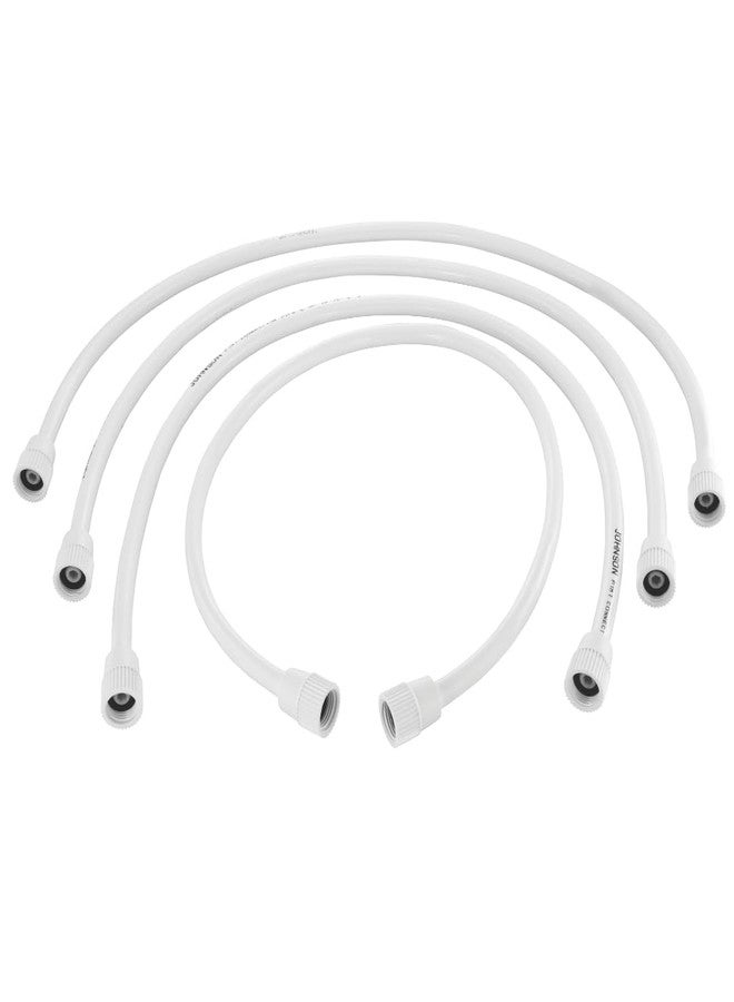 Johnson Bathrooms Johnson 4-Pack 24" PTMT Braided Pipe with Glassy Nut, Polytrimethylene Terephthalate, Star White, Corrosion-Resistant, Anti-Scaling, High-Temperature Resistant, Durable Plumbing Connection Solution - Image 1
