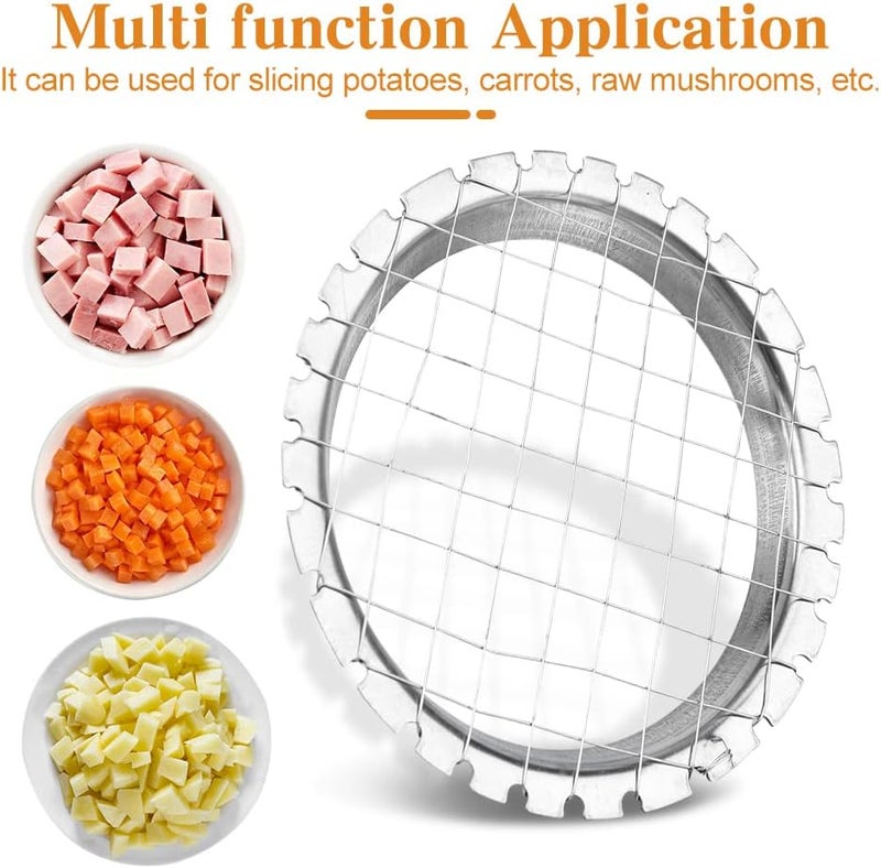 DENPETEC Egg Chopper Stainless Steel Egg Slicer Fruit Cube Cutter Salads Cutters Tomato Cutter Potato Cutter as pictures - Image 4