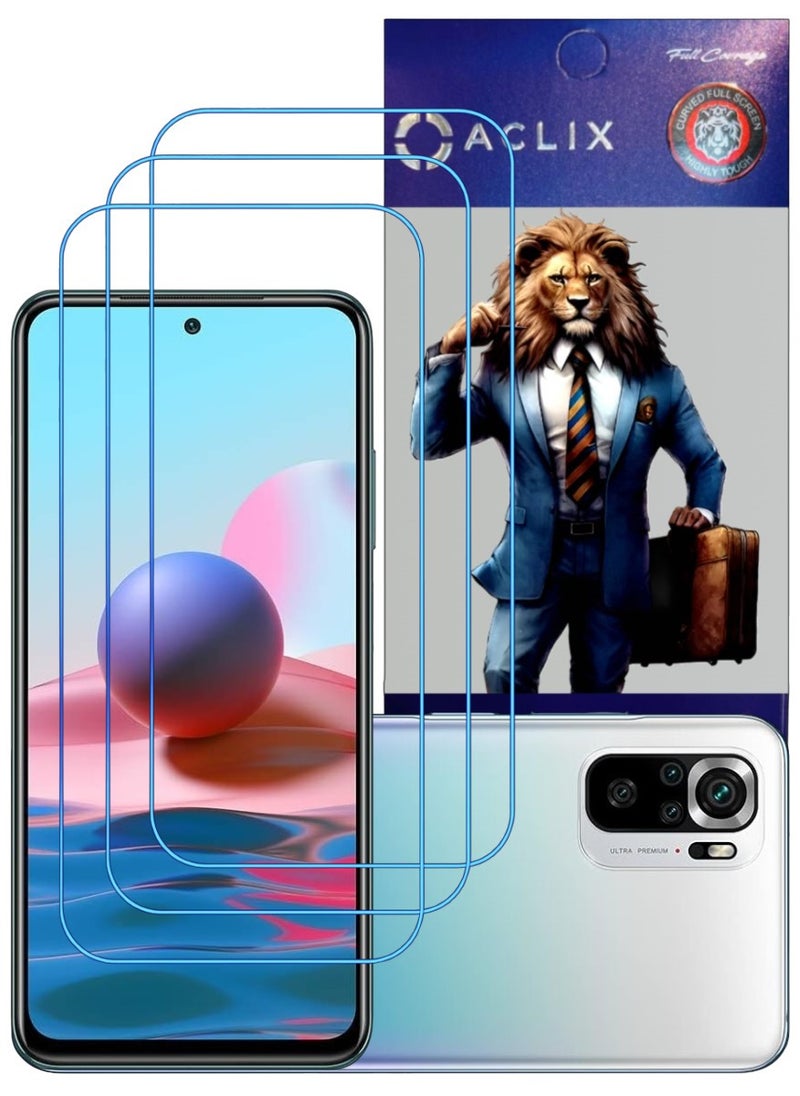 ACLIX 3 Pieces Antistatic ESD Dustproof Premium Quality High Definition Clear Tempered Glass Screen Protector Designed For Xiaomi Redmi Note 10 - Image 1