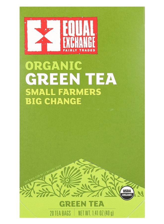 Equal Exchange Organic Green Tea 20 Tea Bags 1.41 oz (40 g)