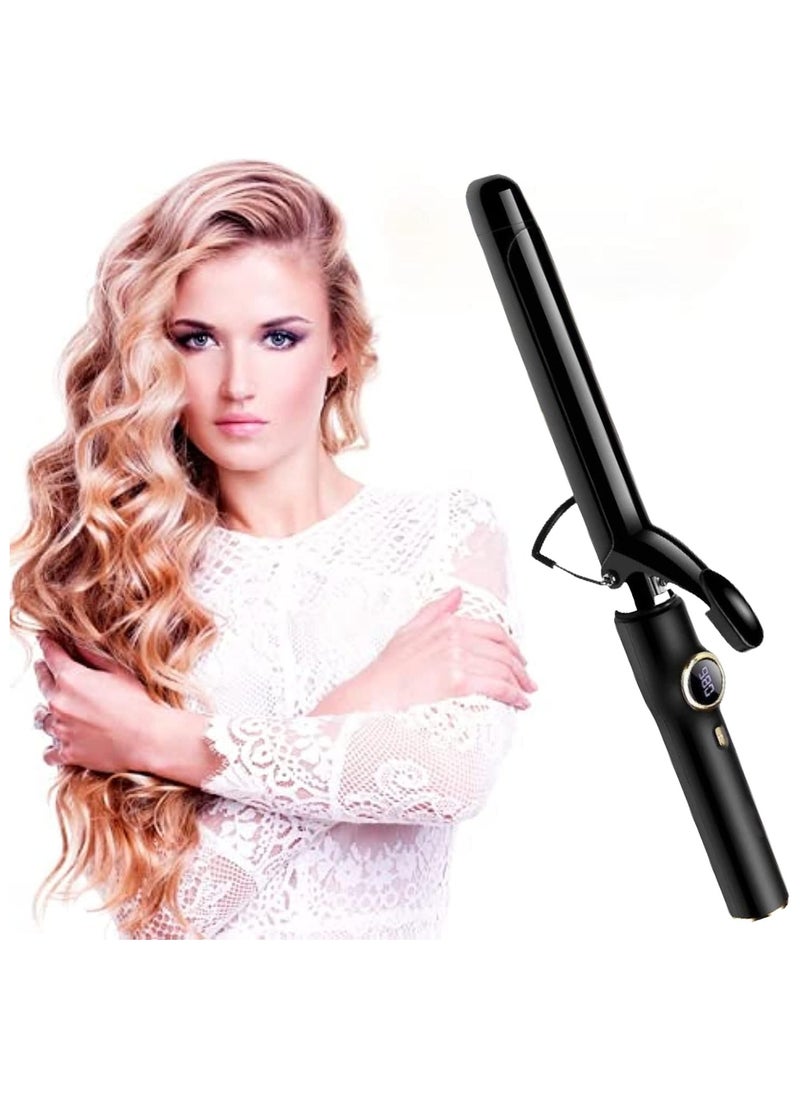 sokany Curly Iron with Digital Display, Nano Technology with Ceramic Plates, 980 Degrees Celsius High Heat for All Hair Types - Black  - Image 1