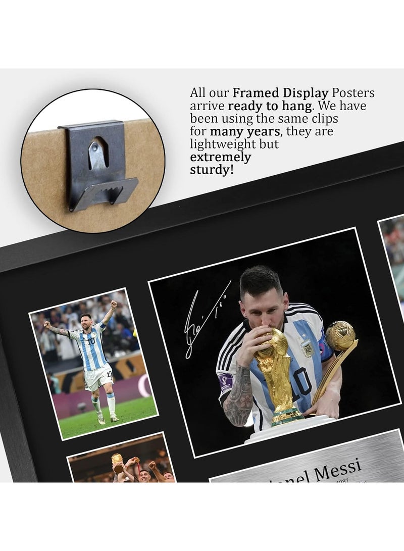 Today Idea FR A3 Lionel Messi Argentina Gifts Printed Signed Autograph Picture for Football Fans and Supporters - A3 Framed - Image 5