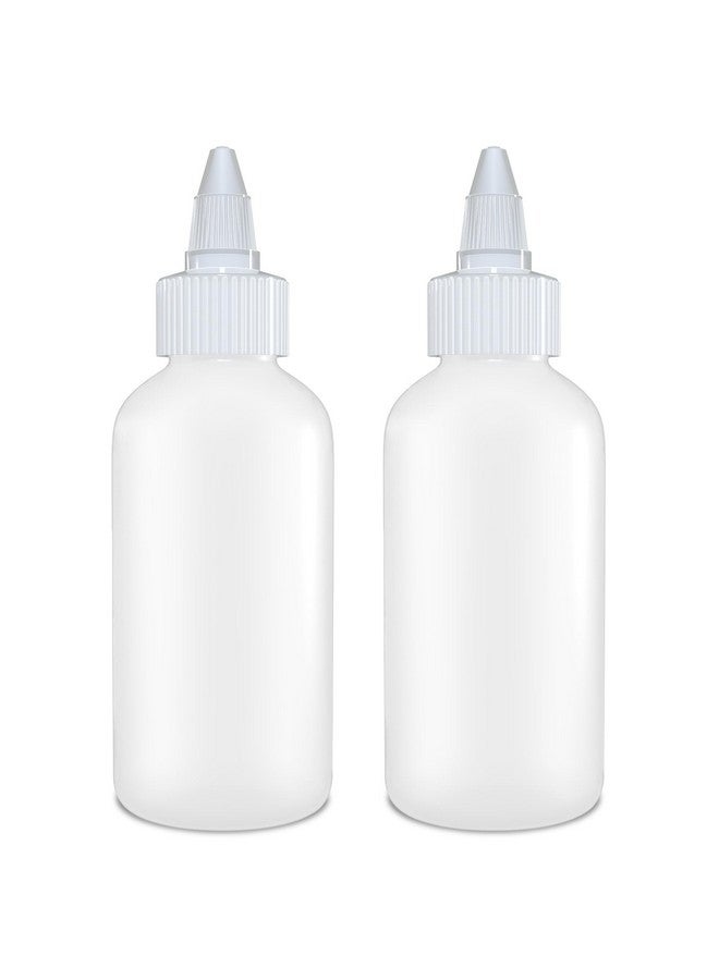 BRIGHTFROM Condiment Squeeze Bottles - 4 Oz Squirt Empty Bottles, Twist Top Cap, Leak Proof - Great For Ketchup, Mustard, Syrup, Sauces, Dressing, Oil, Arts And Crafts, Bpa-Free Plastic - Pack Of 2 - Image 1