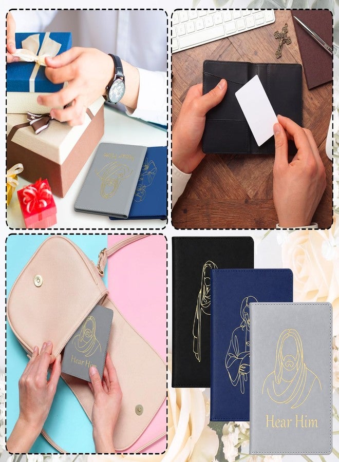 ForraFun 3 Pcs LDS Temple Recommend Card Holder Set, Leather Name Mormon Temple Card Holder Lds Religious Baptism Gift - Image 4
