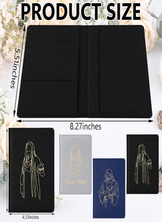 ForraFun 3 Pcs LDS Temple Recommend Card Holder Set, Leather Name Mormon Temple Card Holder Lds Religious Baptism Gift - Image 2