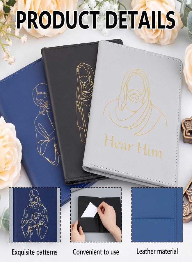 ForraFun 3 Pcs LDS Temple Recommend Card Holder Set, Leather Name Mormon Temple Card Holder Lds Religious Baptism Gift - Image 3