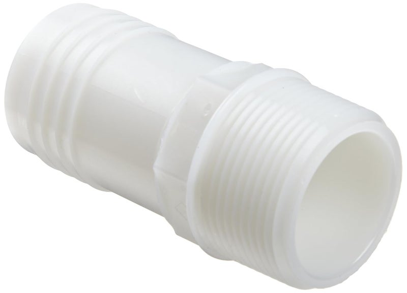 Thogus Nylon Tube Fitting, Adapter, White, 1/8" NPT Male x 5/16" Barbed (Pack of 10) - Image 1
