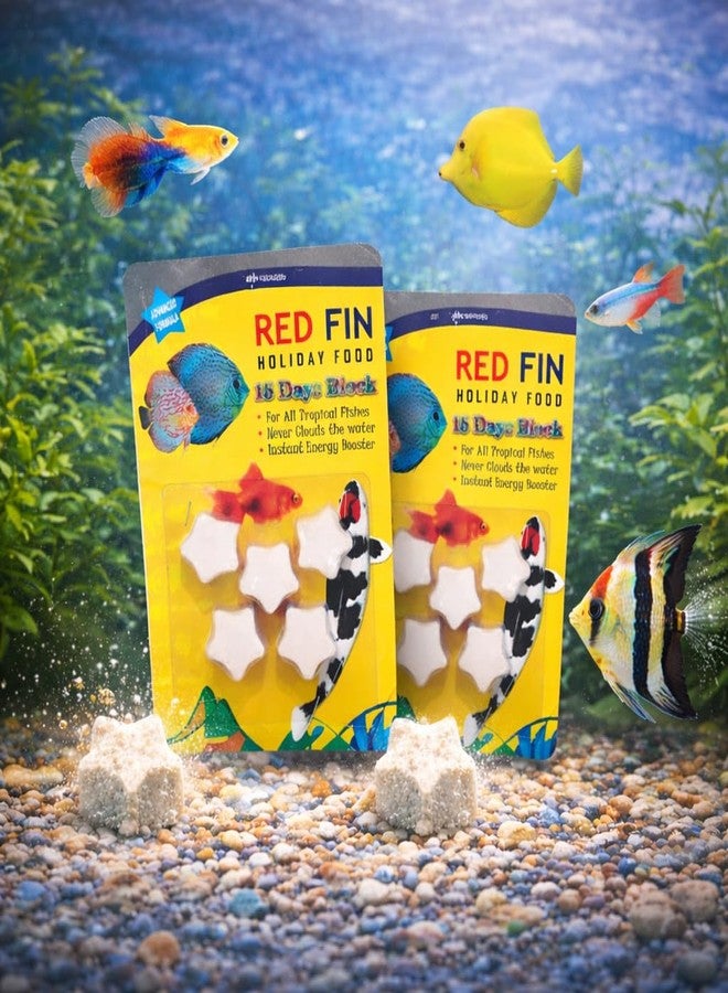 عبوة فاييناتو® من قطعتين من مكعبات طعام أسماك ريدفين تكفي لمدة 15 يومًا خلال العطلات | لجميع مراحل نمو الأسماك | مناسب لجميع أسماك الزينة الاستوائية | لا يُعكّر الماء | تركيبة مُعززة للطاقة | مُغذّي تلقائي أثناء العطلات - Image 1