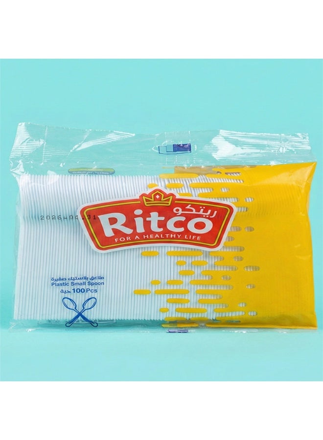 Ritco Carton Of White Plastic Teaspoons (1000 Teaspoons/Carton) - Image 2