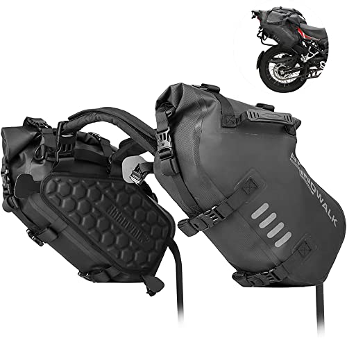 Rhinowalk Motorcycle Saddle bags, Waterproof motorcycle saddlebags, shoulder bag 18L(9L*2), for most Adventure and Sport Motorcycle Racks, 1 Pair - Image 1